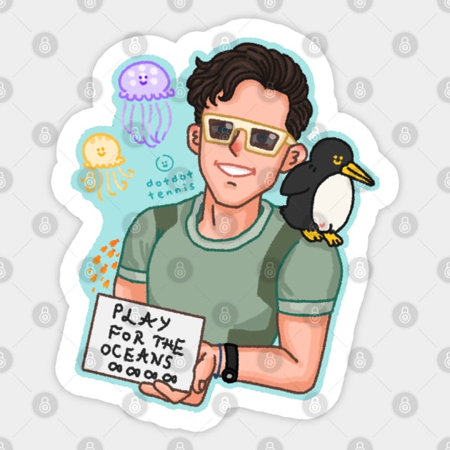 Dominic Thiem: Play for the Oceans Sticker by dotbyedot